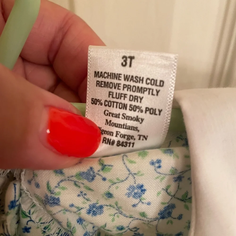 Vintage NWT Lid’l Dolly’s Girl Floral Ruffle Dress with Lace, 3T - Picture 4 of 10